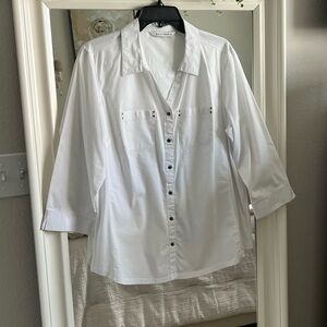 White Button-Up Blouse